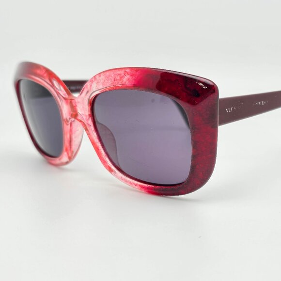 *SOLD* Alexander McQueen AMQ4235/S Burgundy Red Fade Frame Gray Lens Sunglasses - Picture 1 of 15
